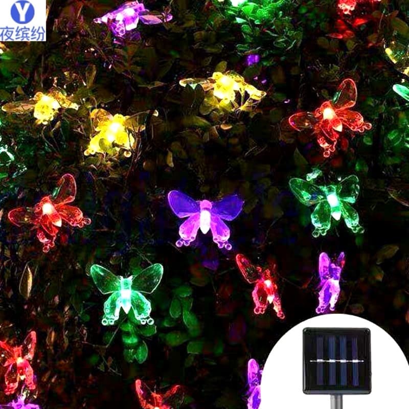 Đèn LED dây bướm năng lượng mặt trời đèn lồng ngoài trời chống nước c - DNT-2250