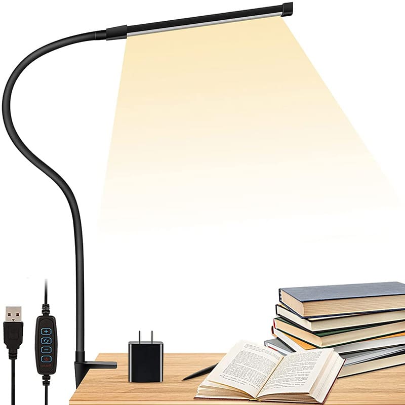 Đèn bàn kẹp Đèn làm việc LED Đèn bàn dài có thể điều chỉnh độ sáng và - DDB-724