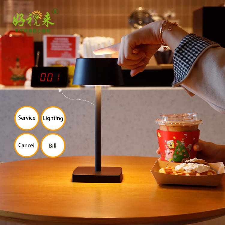 Đèn LED sạc thông minh nhà hàng gọi đèn bàn thanh sáng tạo cafe bảo vệ - DDB-895