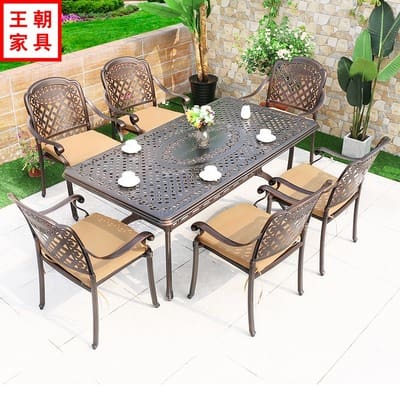 Bộ bàn ghế ngoài trời nhôm đúc sân vườn bàn ngoài trời bền đẹp, thân thiện mô BGSV_1431