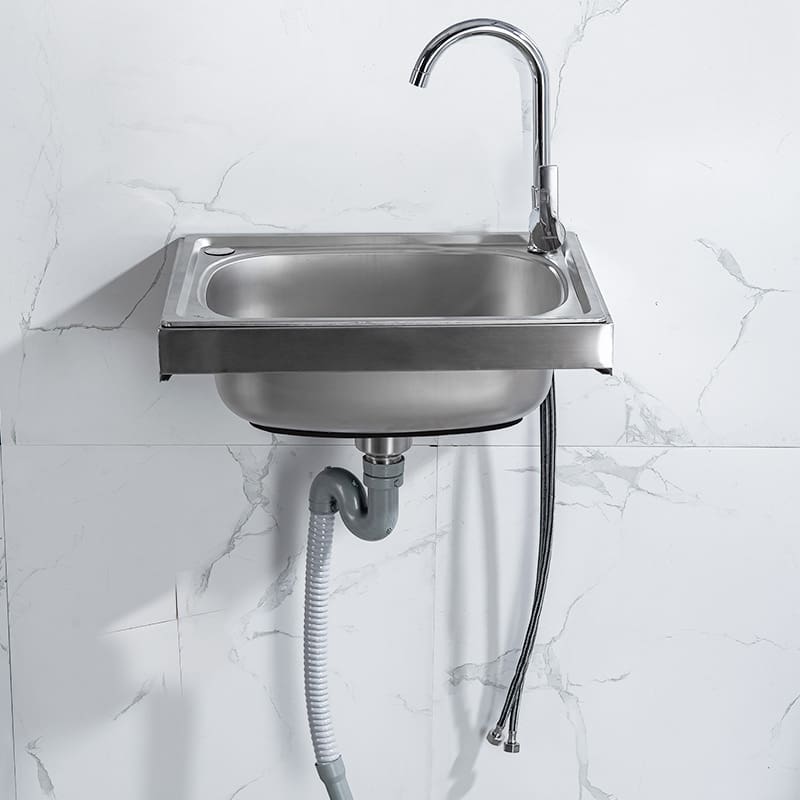 2u8k nhà bếp bồn rửa inox đơn khe bồn rửa cao cấp, tiện lợi cho nhà hàng CR-59