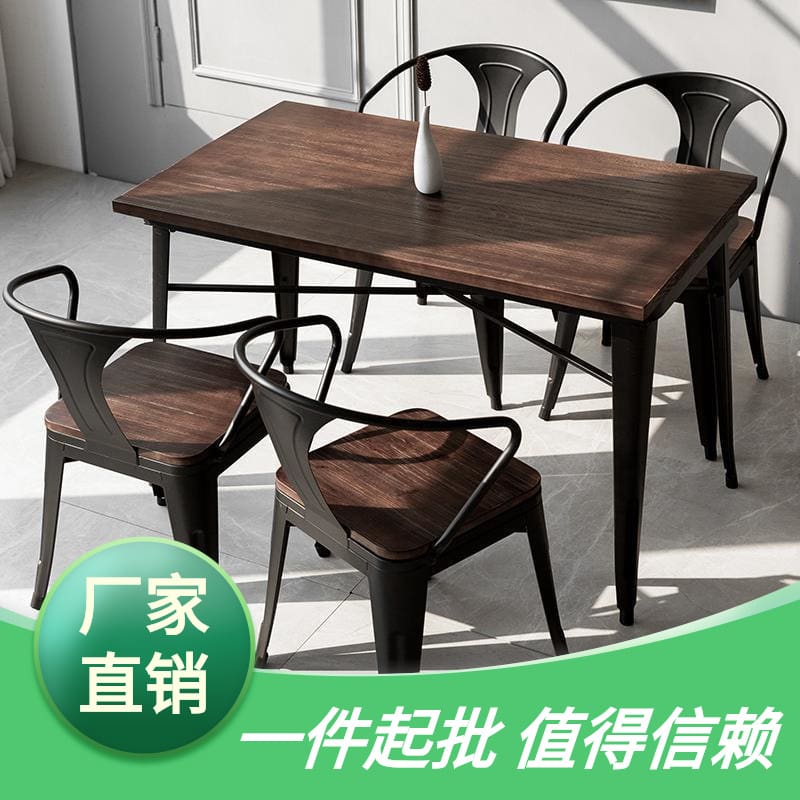 Bàn gỗ nguyên khối của Mỹ nhà hàng hiện đại cafe bar Bàn ăn - BGCF-804