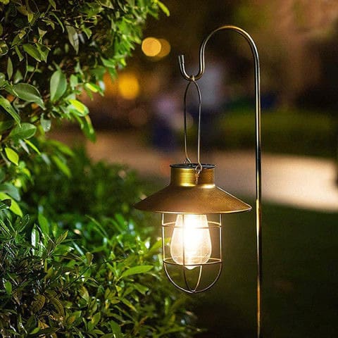 Năng Lượng Mặt Trời Treo Đèn Sắt Retro Đèn Ngủ Ngoài Trời Chống Nước - DNT-1762