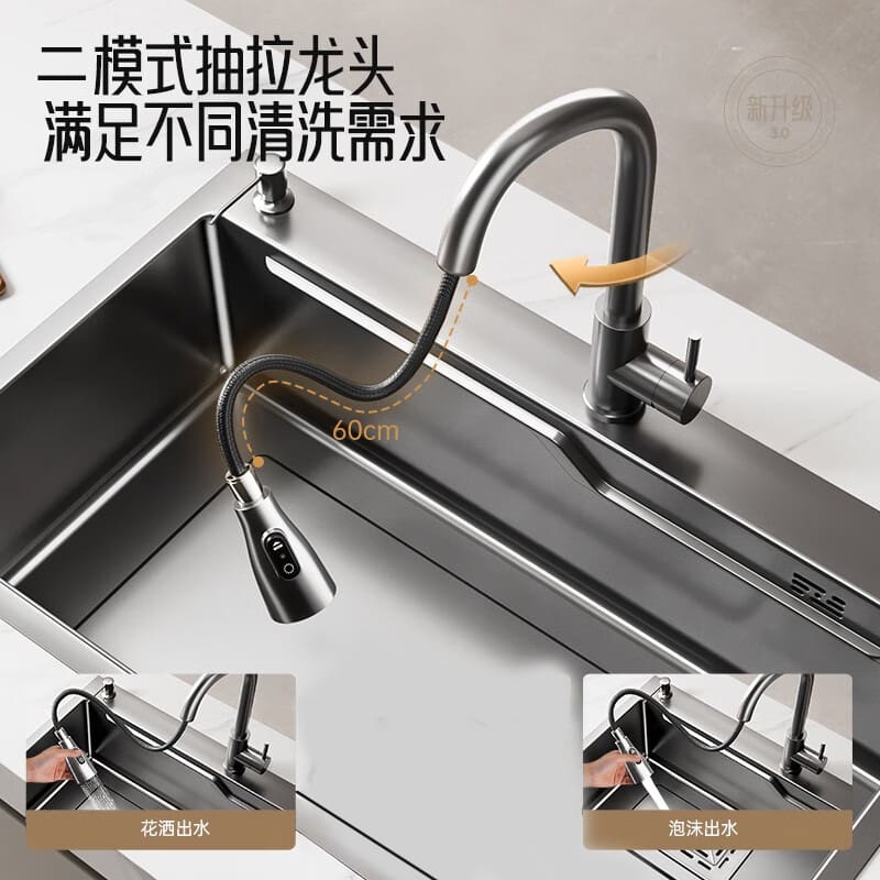 Bồn rửa nhà bếp lưu vực hộ gia đình dày cao cấp, tiện lợi cho nhà hàng CR-511