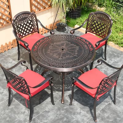 Bàn ghế nhôm đúc ngoài trời sân vườn chống nắng ngoài trời bền đẹp, thân thiệ BGSV_1215