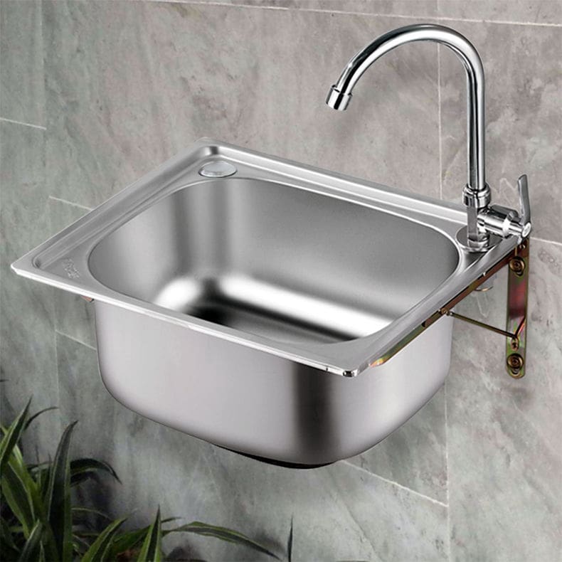 Nhà bếp inox 304 đơn khe dày bồn rửa có cao cấp, tiện lợi cho nhà hàng CR-360
