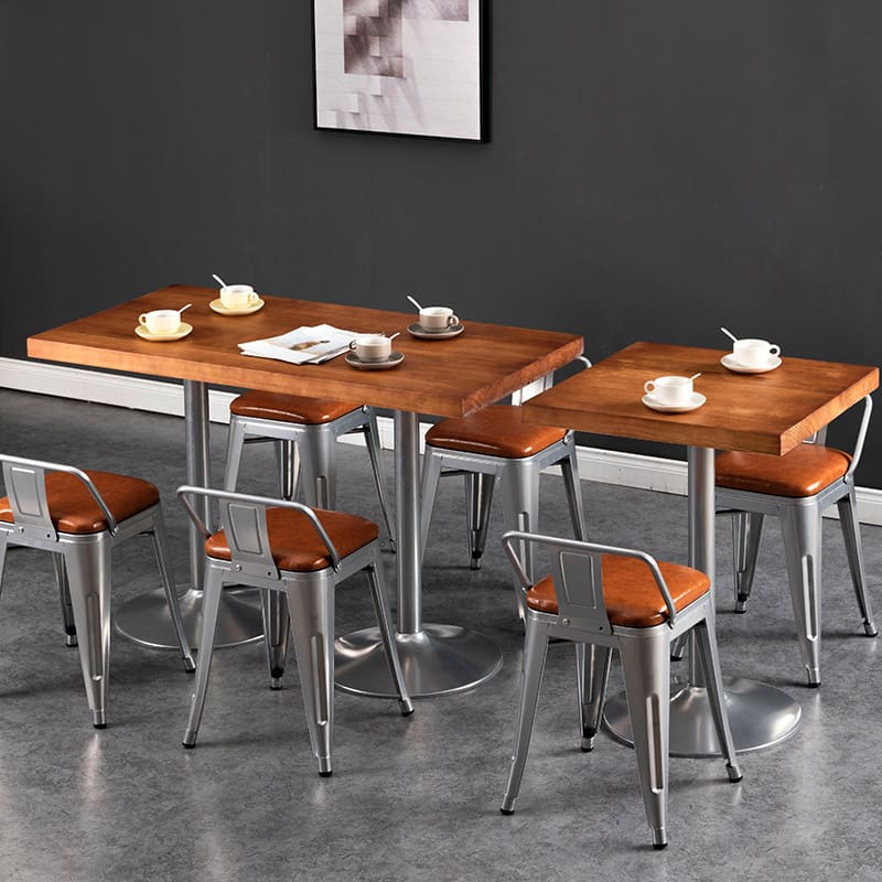 Bàn ghế Ghế ăn kiểu Mỹ LOFT gỗ đặc Bàn ghế ăn cafe nhà hàng - BGCF-496