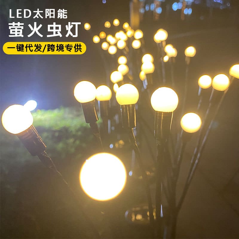 Đèn LED năng lượng mặt trời mới, đèn đom đóm điều khiển bằng gió, đèn - DNT-1852