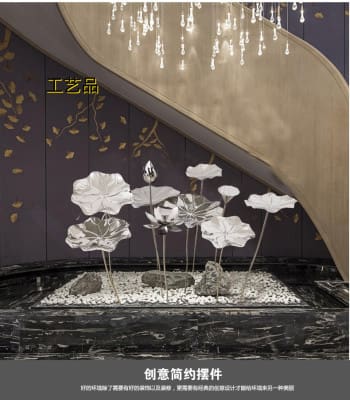 Thép không gỉ lá sen sắt hoa sen điêu khắc ngoài trời bền đẹp, thân thiện môi DTTNT_57