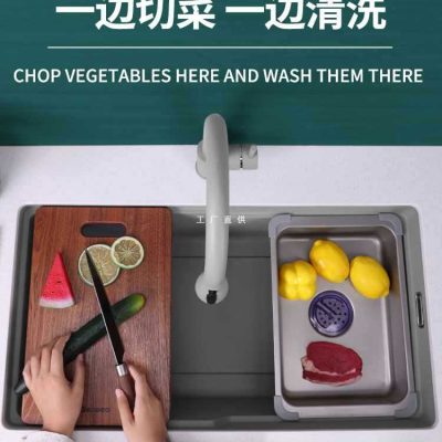 Gz6m ý bồn rửa đa năng đá thạch anh nhà cao cấp, tiện lợi cho nhà hàng CR-331