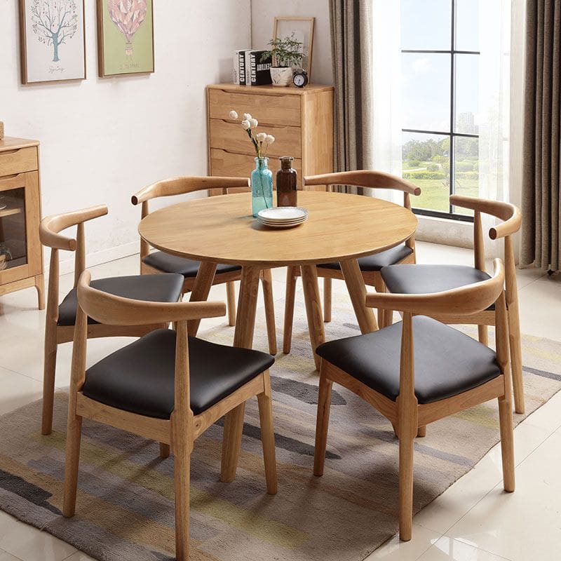 Bàn ghế Italy Bàn ăn bằng gỗ nguyên khối Bàn tròn nhỏ Bắc - BGCF-678