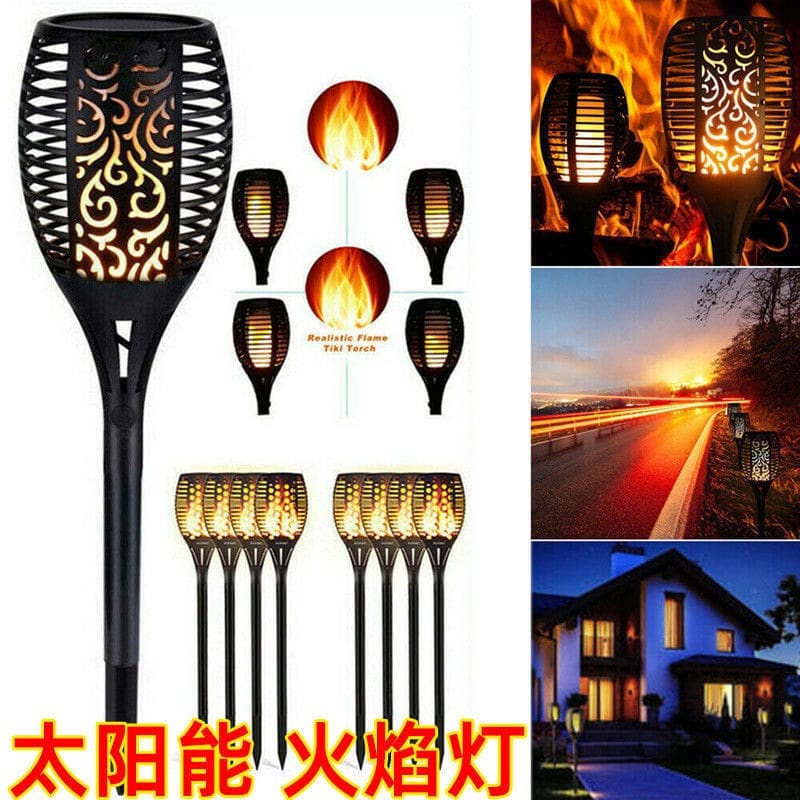Đèn ngọn lửa năng lượng mặt trời Đèn bãi cỏ Đèn cắm đất Đèn sân vườn T - DNT-901