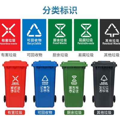 Thùng rác được phân loại ngoài trời thương mại lớn ngoài trời bền đẹp, thân t TGNT_1111