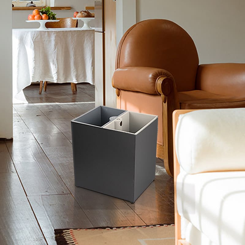 Bán buôn thùng rác vuông inox khách sạn giá trị ngoài trời bền đẹp, thân thiệ TGNT_1548