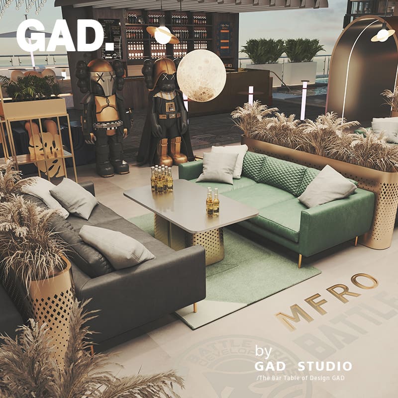 Bàn ghế GAD Hình Thoi Thanh Ghế Sofa Bàn Cafe Bộ Phòng Kinh - BGCF-1205