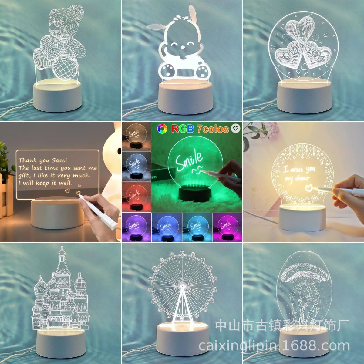 Văn Hóa Và Sáng Tạo Trường Học Kỷ Niệm Sáng Tạo 3D Đèn Ngủ Acrylic Viế - DDB-620