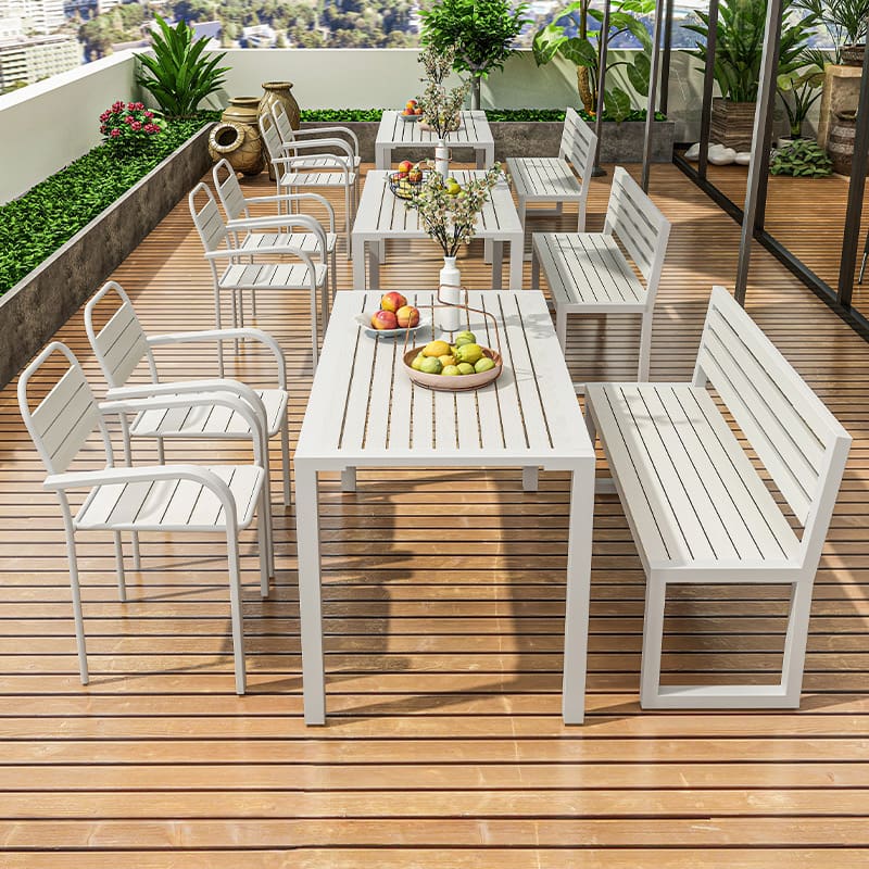 Bàn ghế điểm bàn ghế gỗ nhựa ngoài trời sân ngoài trời bền đẹp, thân thiện mô BGSV_1515