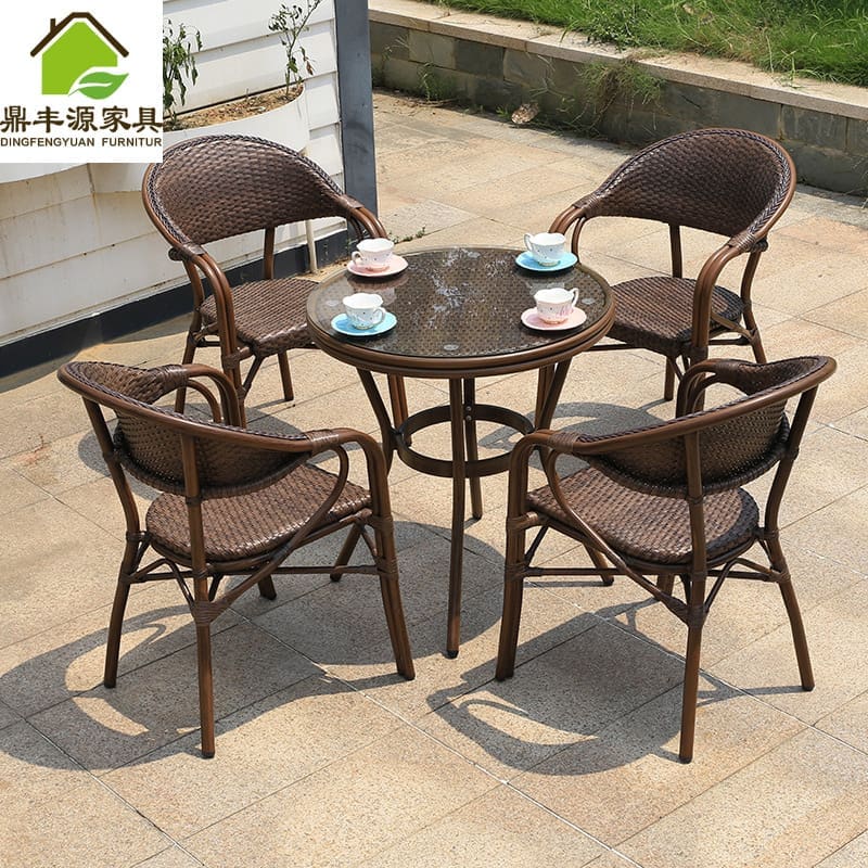 Bộ ba ghế mây ban công ngoài trời, bàn ghế ngoài trời bền đẹp, thân thiện môi BGSV_788