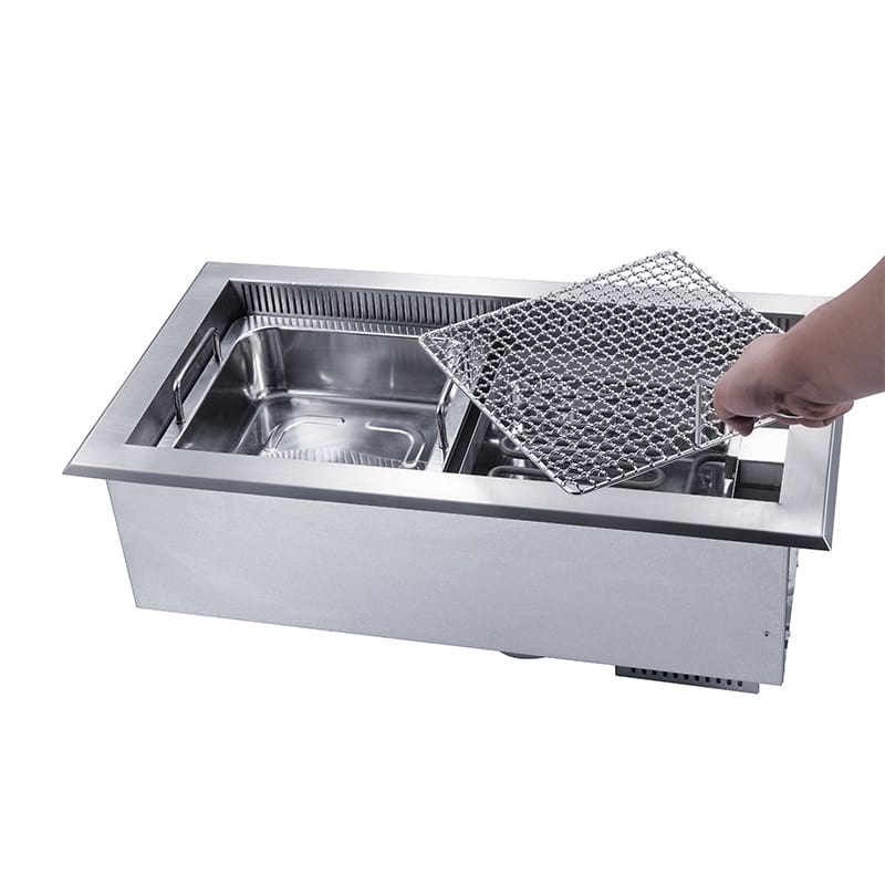 Nướng và shabu tích hợp bàn nướng điện tròn thương cao cấp, tiện lợi cho nhà  BN-663