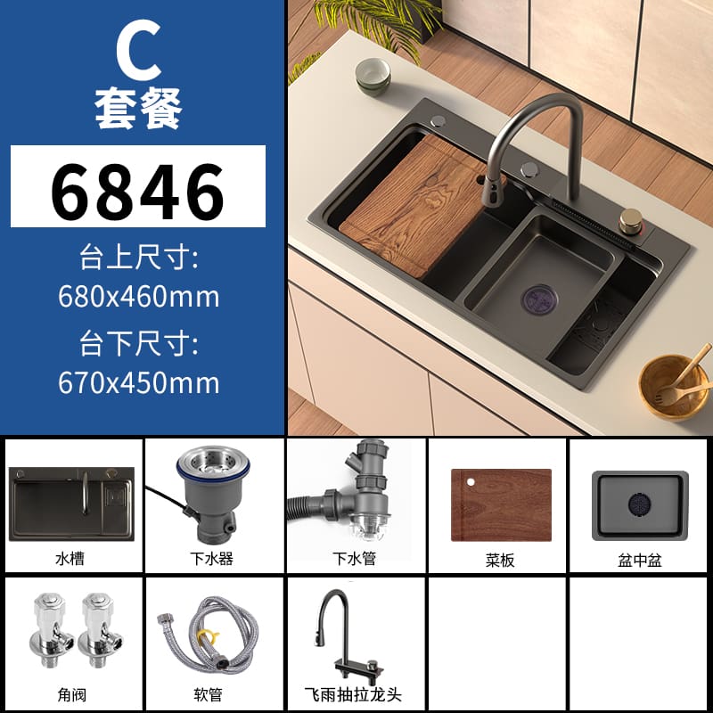 Q5zr nhà bếp bằng thép không gỉ 304 lớn một cao cấp, tiện lợi cho nhà hàng CR CR-434