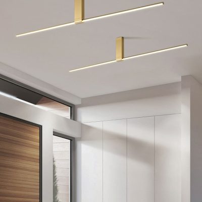 Bắc Âu Đèn LED Ốp Trần Tối Giản Một Từ Dải Đèn Cá Tính Sáng - DTN-645
