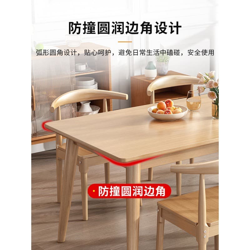 Bàn ghế Bắc Âu Italy bằng gỗ nguyên khối Bàn ăn gia đình - BGCF-812