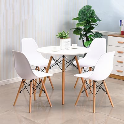 Bàn ghế Nordic Eames gỗ rắn Bàn và ghế ăn nhà Bàn ăn hiện - BGCF-156