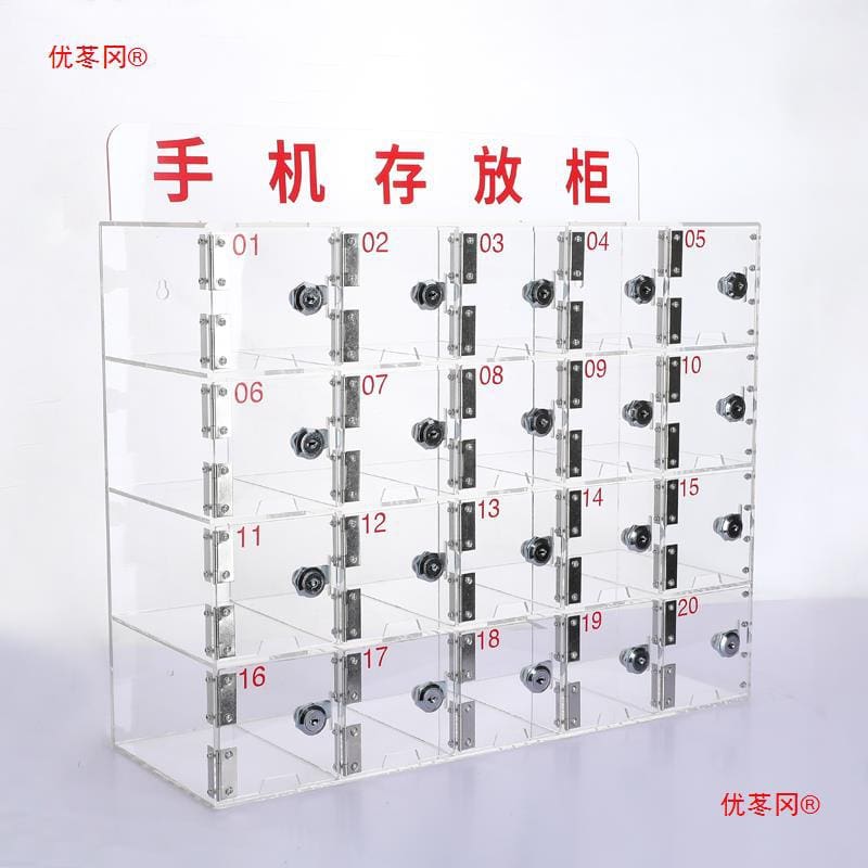 Acrylic trong suốt tủ bảo quản điện thoại di động chất lượng cho khách sạn KS KS-249