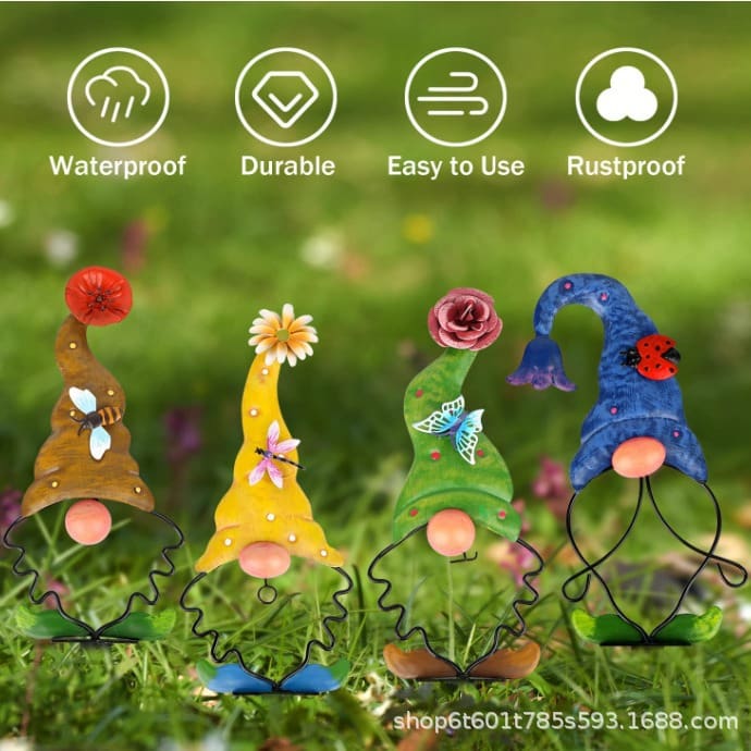 Sản phẩm mới xuyên biên giới kim loại gnome mặt ngoài trời bền đẹp, thân thiệ nan