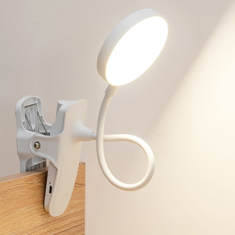 Kẹp Đèn LED Để Bàn Cảm Ứng Cắm Sạc Kép Mờ Màu Bảo Vệ Mắt Bàn Ký Túc Xá - DDB-657
