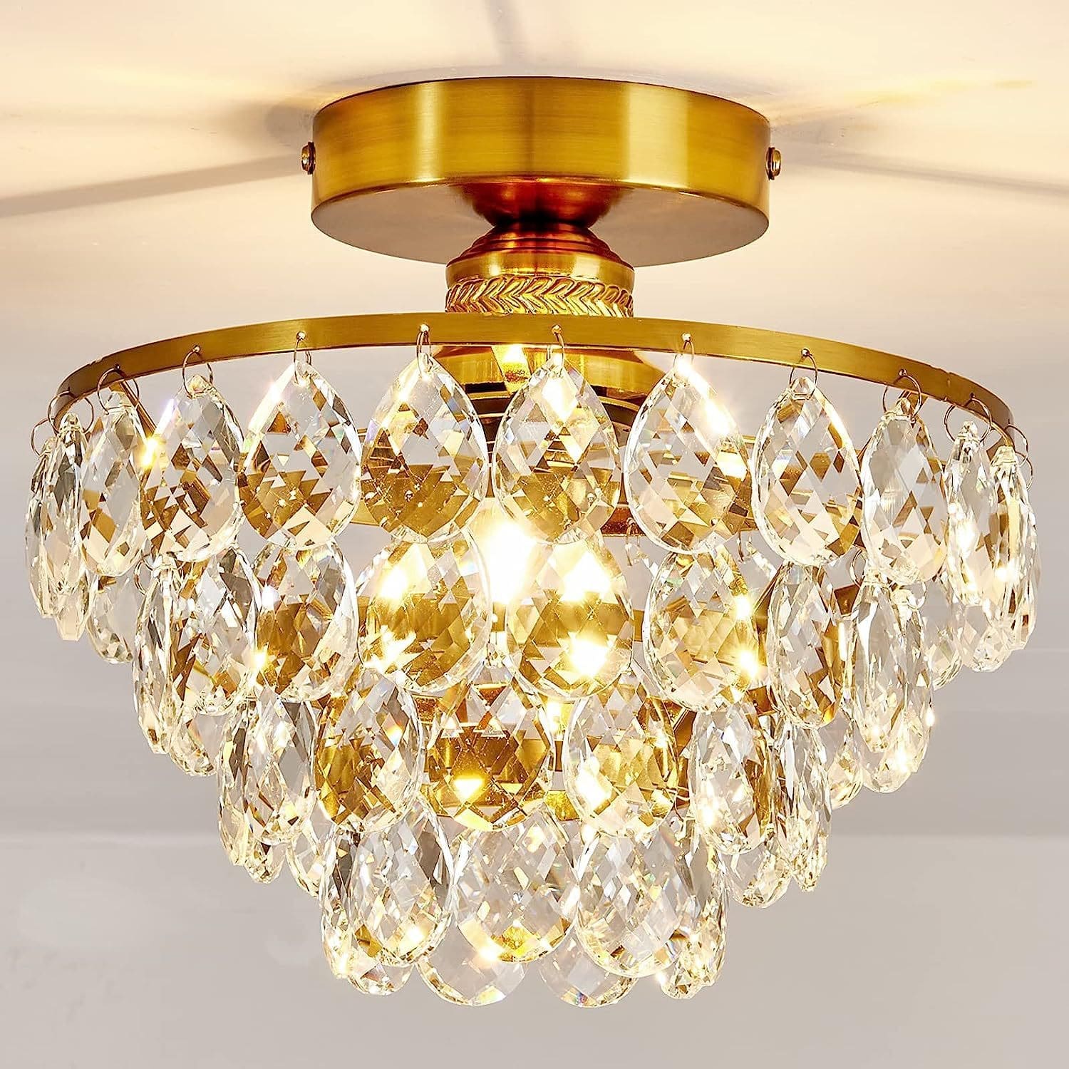 Đèn trần pha lê ánh sáng ban công sang trọng nhà hàng hành - DTN-614