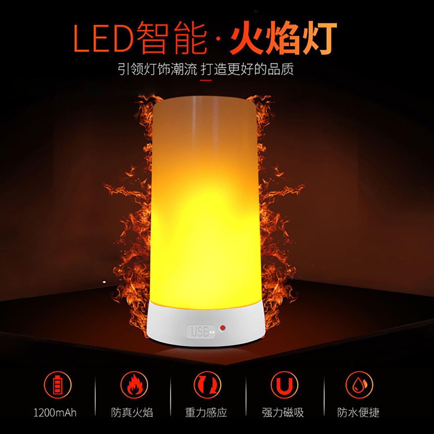 2022 Mới Sáng Tạo Đèn Ngủ Xuyên Biên Giới Đèn Bàn LED Di Động Nam Châ - DDB-1015