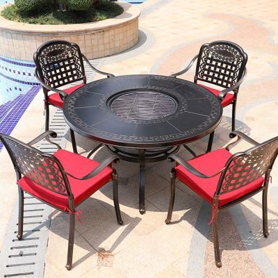 Bàn ghế nướng ngoài trời sân vườn ngoài trời sân ngoài trời bền đẹp, thân thi BGSV_1275