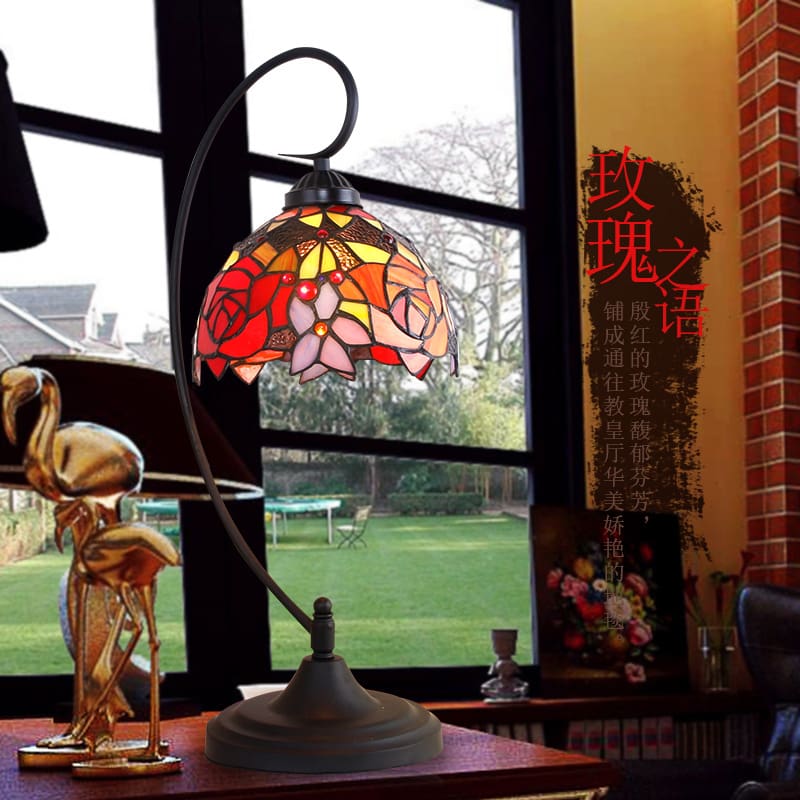 Nhà máy cung cấp trực tiếp đèn bàn hoa hồng mục vụ phòng ngủ quốc gia - DDB-667