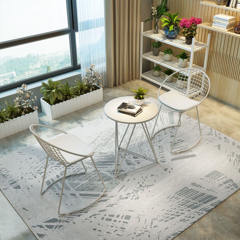 Bàn ghế thép xuyên biên giới sân nhỏ bàn cà ngoài trời bền đẹp, thân thiện mô BGSV_1362