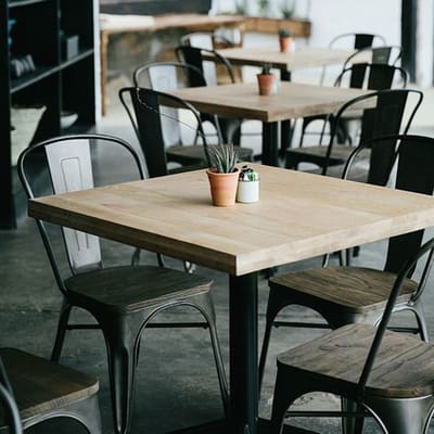 Bàn ghế Bắc Âu đơn giản đơn giản bằng gỗ rắn rèn Bàn ăn Bàn - BGCF-67