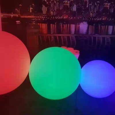 Đèn LED cây sậy bóng PE nhiều màu xoay tròn bóng lớn chống thấm nước d - DNT-763