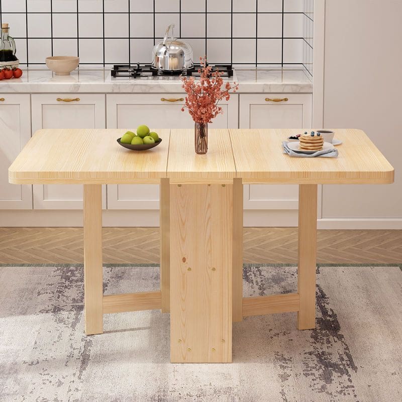 Bàn ăn gỗ thông gấp chung cư nhỏ đơn giản hiện đại gấp chữ - BGCF-511