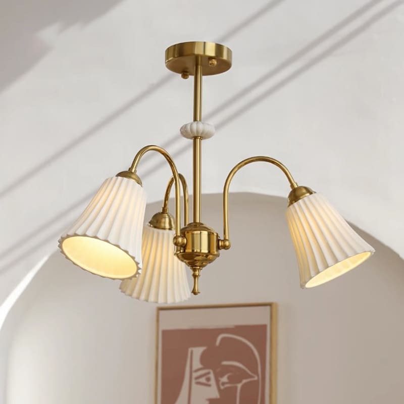 Mỹ Thời Trung Cổ Thanh Lịch Đèn Chùm Gốm Đèn Chùm Pháp Bauhaus Retro Ph - DC-986