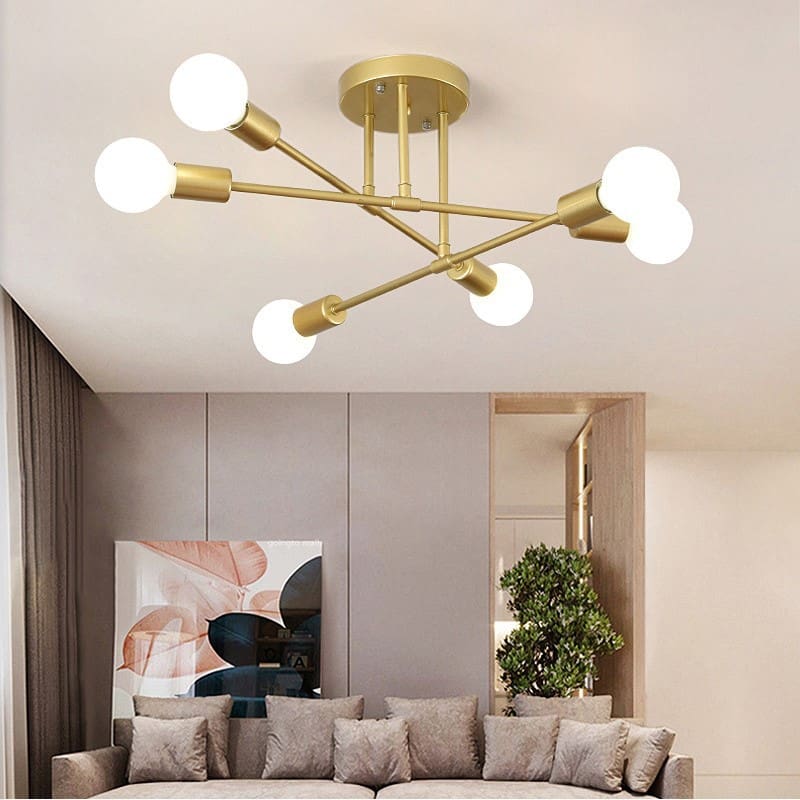 Retro đơn giản 6 đầu phòng ăn đèn Bắc Âu bầu không khí - DTN-997