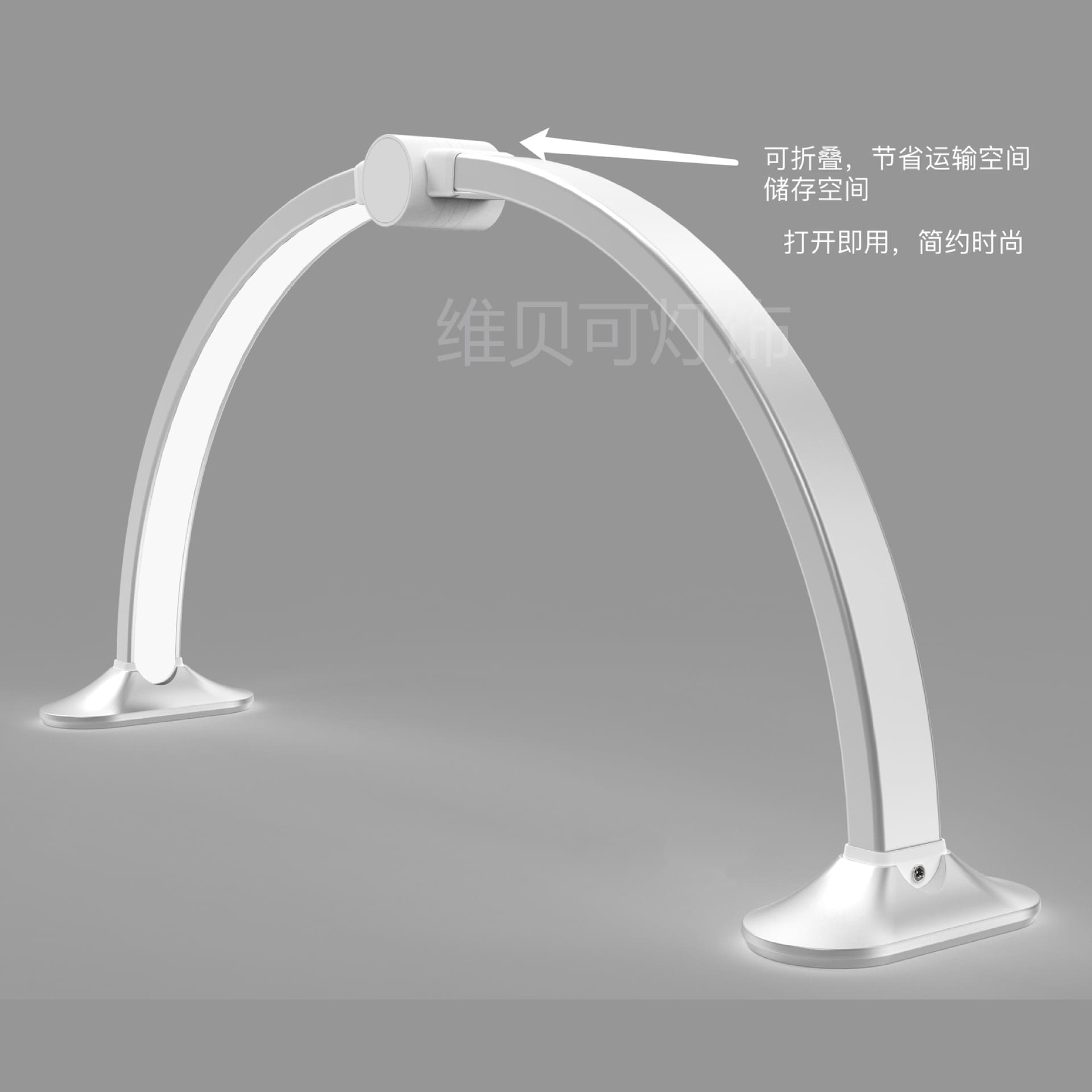 Máy tính để bàn mới móng tay nghệ thuật để bàn nửa vầng trăng gấp đèn - DDB-1084