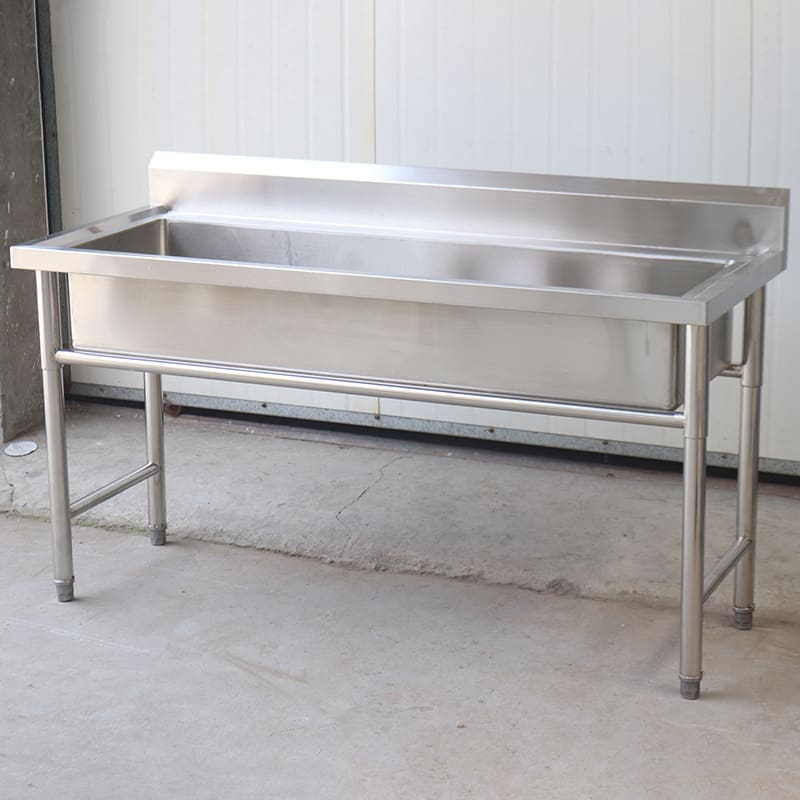 Chậu rửa đơn lớn bằng thép không gỉ tùy chỉnh cao cấp, tiện lợi cho nhà hàng  CR-193