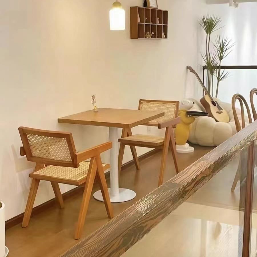 Bàn ghế Quán cà phê Bàn tròn một chân Bàn vuông quán trà - BGCF-455