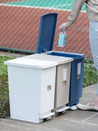 Thùng rác camellia thùng rác lớn thương mại có nắp ngoài trời bền đẹp, thân t TGNT_470