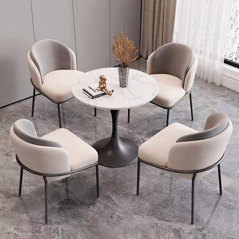 Bàn và ghế đàm phán phiến đá Bắc Âu quầy lễ tân quán cà phê - BGCF-1182