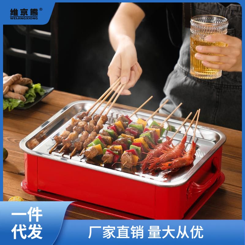 Bbq cách nhiệt bếp nóng xiên nhà hàng nến sưởi cao cấp, tiện lợi cho nhà hàng BN-183