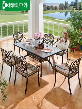 Bàn ghế ngoài trời sân vườn bàn ghế nhôm đúc ngoài trời bền đẹp, thân thiện m BGSV_1061