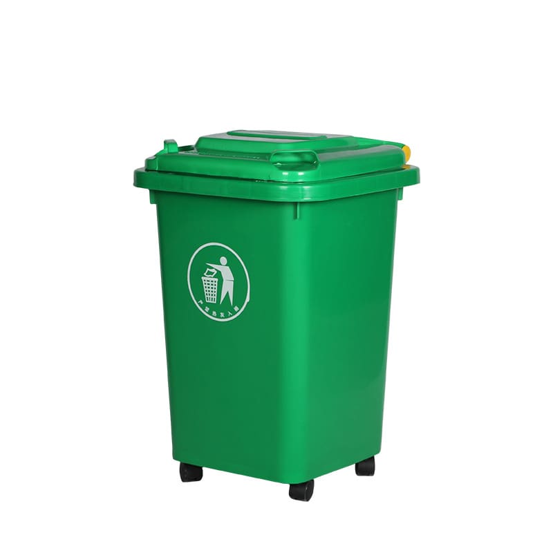 Thùng rác dung tích lớn có bánh xe cho nhà ngoài trời bền đẹp, thân thiện môi TGNT_1365