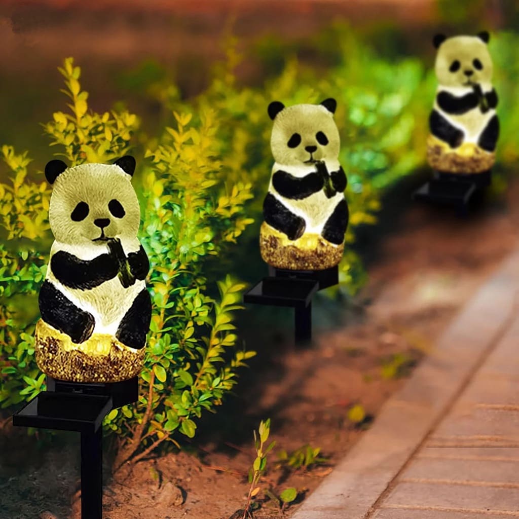 Đèn LED năng lượng mặt trời Amazon Panda nhựa ngoài trời chống mưa cắ - DNT-2245