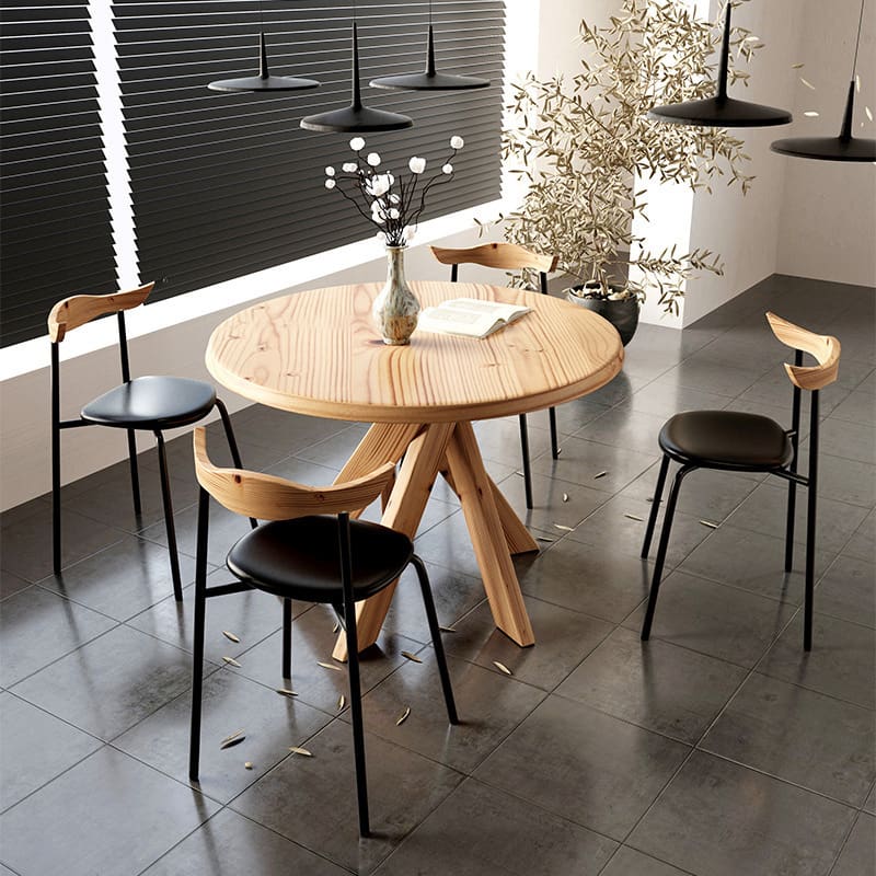 Bàn ghế Bắc Âu sang trọng thiết kế log Bàn ăn phòng nhỏ cá - BGCF-426